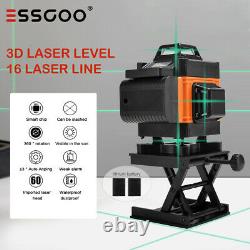4d 16 Lignes Green Laser Level Auto Self Leveling 360° Rotary Cross Measurement Tool