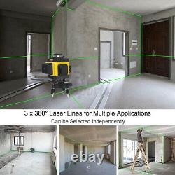 4d 360 ° 16 Lignes Laser Vert Niveau Auto Autolissant Rotary Cross Mesure