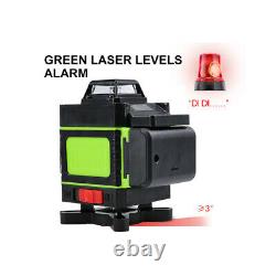 4d Niveau Laser 16 Lignes Lumière Verte Auto-nivelage À 360° Mesure Rotative Croix
