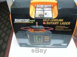600 $ Johnson Autolissant Rotary Laser Level Kit 40-6539 Mis Tout Neuf Dans La Boîte