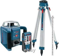 BOSCH GRL400HCK Niveau laser rotatif extérieur auto-nivelant avec récepteur / trépied / tige de niveau