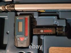 Bosch GRL1000-20HV Rouge Niveau laser rotatif extérieur autonivelant de 1000 pieds avec trépied et tige