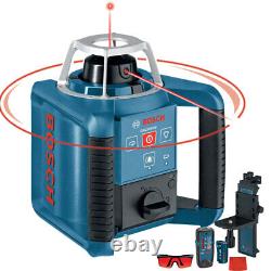 Bosch Grl300hvd Laser Rotatif À Nivellement Automatique + Kit Intérieur De Faisceau De Disposition
