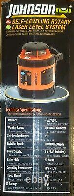 Brand New Johnson Level & Tool 40-6517 Kit Laser Rotaire Auto-niveau Free S&h