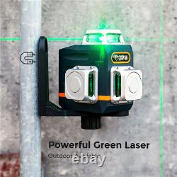Cigman 3d 360° Level Laser Green Auto Mesure Rotative D'auto Nivellement Avec Batterie