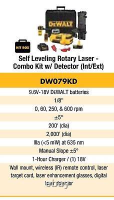 Dewalt DW079KD Système laser rotatif autonivelant - Niveau laser avec étui - Très bon état