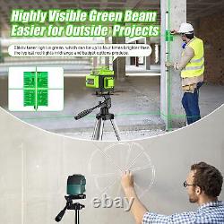 Elikliv 4D Green Beam 16 Lignes Niveau Laser 360° Auto-nivelant 4x360° Rotary Lift