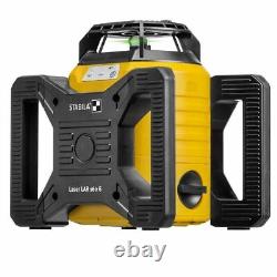 Ensemble laser autonivelant Stabila LAR 160 G vert avec trépied et barre de niveau.