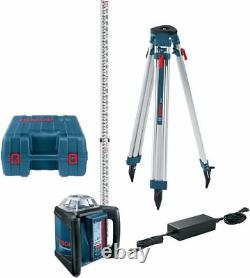 Ensemble laser rotatif auto-nivelant BOSCH GRL 500 HCK en boîte ouverte