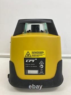Ensemble niveau laser rotatif autonivelant à faisceau vert industriel CPI CPI505G dans mallette de transport robuste