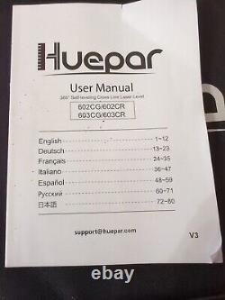 Huepar 603cg Auto-niveau Rotaire Niveau Laser Avec Trousse De Récepteur