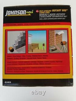 Johnson 40-6515 Auto-nivellement Rotary 800 Laser Level. (nouveau Dans La Boîte)