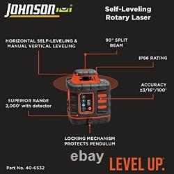 Johnson Level & Tool 99-027k Système Laser Rotaire Auto-niveau 8.75 Rouge 1 Kit