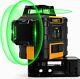 Kaiweets 3d 3x 360° Auto-nivelage Rotary Green Niveau Laser Batterie Au Lithium