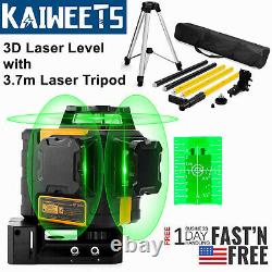 Kaiweets Auto-nivelage Rotaire 3d 360° Niveau Laser Avec Kit De Trépied Télescopage