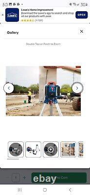 Kit de niveau laser rotatif auto-nivelant Botch 1000 Ft rouge