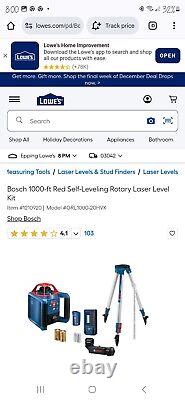 Kit de niveau laser rotatif auto-nivelant Botch 1000 Ft rouge