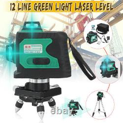 Laser Level 3d 12 Line Green Self Leveling 360°rotary Cross Laser Measuring Tool
