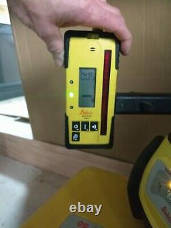 Leica Rugby 50 Rotary Laser Level Rod Eye 160 Digital MM Receiver Carry Case