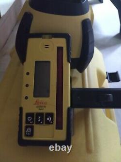 Leica Rugby 50 Rotary Laser Level Rod Eye 160 Digital MM Receiver Carry Case