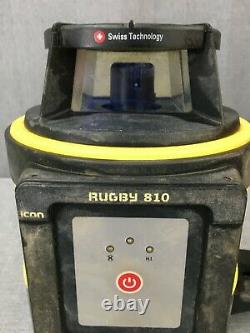 Leica Rugby 810 Laser Rotatif D'auto-niveautage Rotatif Avec Boîtier À Distance Et Porteuse