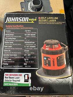 NOUVEAU Niveau & Outil Johnson 40-6515 Laser Rotatif à Auto-nivellement