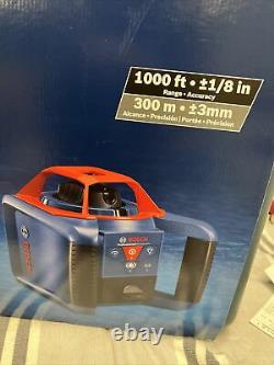 New Bosch Kit Laser Rotaire Auto-niveau Grl1000-20hvk 1000ft. Gamme Dans Les Cas