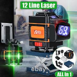Niveau Laser 3d 16/12 Affichage Led De Ligne 360° Mesure D'auto-niveautage Rotative Us