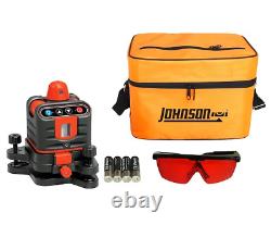Niveau à bulle manuel Johnson Level & Tool 40-6502, laser rotatif à nivellement manuel, rouge, 1 laser