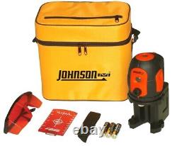 Niveau et outil Johnson 40-6680 Laser à 5 faisceaux auto-nivelant, point rouge, 1 laser