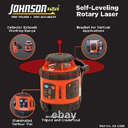 Niveau et outil Johnson 99-026K Système laser rotatif horizontal autonivelant avec 50'