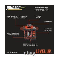 Niveau et outil Johnson 99-027K Système laser rotatif auto-nivelant, 8.75, Rouge, 1