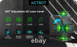 Niveau laser 4D à 16 lignes ACTBOT 4x360° auto-nivelant à croix rotative