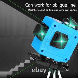 Niveau laser 4D à 16 lignes avec lumière verte, autonivelant automatique, mesure rotative à 360°.