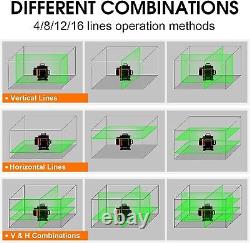 Niveau laser rotatif 360 degrés Elikliv 4D 16 lignes, auto-nivelant horizontal et vertical