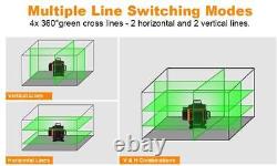 Niveau laser rotatif 360 degrés Elikliv 4D 16 lignes, auto-nivelant horizontal et vertical