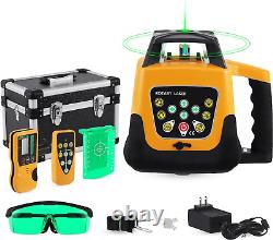 Niveau laser rotatif Iglobalbuy avec laser vert autonivelant, kit, faisceau vert 500M 360°