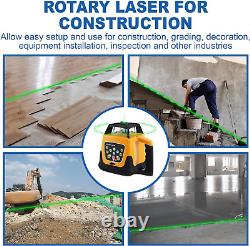 Niveau laser rotatif Kit de nivellement automatique à laser vert, faisceau vert de 500M à 360° automatique