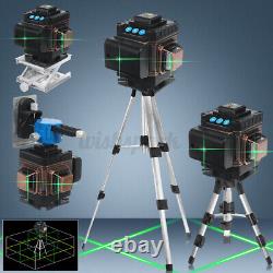 Niveau laser rotatif à 360° avec 8/12/16 lignes, niveau automatique numérique à lumière verte & CA.