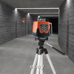 Niveau laser rotatif à faisceau rouge à 360° auto-nivelant Kit d'outils de nivellement avec une portée de 500m