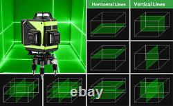 Niveau laser rotatif à nivellement automatique Seesii, niveau laser vert 4x360, mesure au laser