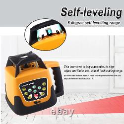 Niveau laser rotatif auto-nivelant faisceau rouge 300m, faisceau vert 500m
