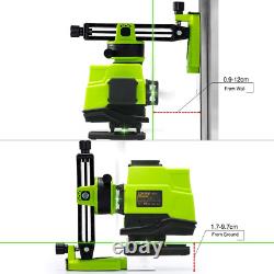 Niveau laser rotatif autonivelant à faisceau vert de 12 lignes IE12, 360° horizontal et vertical