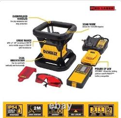 Niveau laser rotatif rouge DEWALT DW074LR 20V MAX (NOUVELLE BOÎTE OUVERTE)