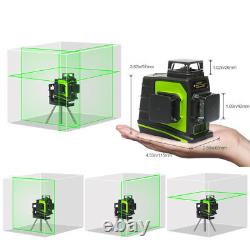 Niveau laser rotatif vert 12 lignes 3D Laser à ligne croisée auto-nivelant Outil de mesure