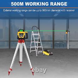 Niveau laser rotatif vert automatique autonivelant Iglobalbuy avec kit de portée de 500m