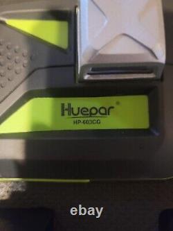 Niveau laser vert Huepar 603CG pour bricolage et professionnel, niveau 3D 360 rotatif à 12 lignes