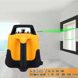Niveau laser vert rotatif automatique à nivellement automatique à 360° avec trépied et mire.