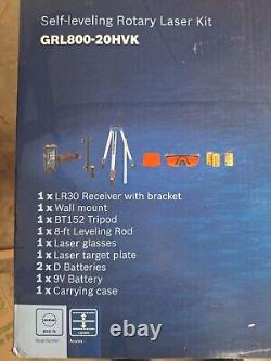 Nouveau scellé Bosch GRL800-20HVK Kit de niveau laser rotatif autonivelant 800ft