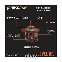 Système laser rotatif auto-nivelant Johnson Level & Tool 99-027K, 8,75, rouge, 1